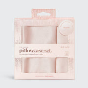 Holiday Satin Pillowcase 2pc Set - Blush by Wild Lark