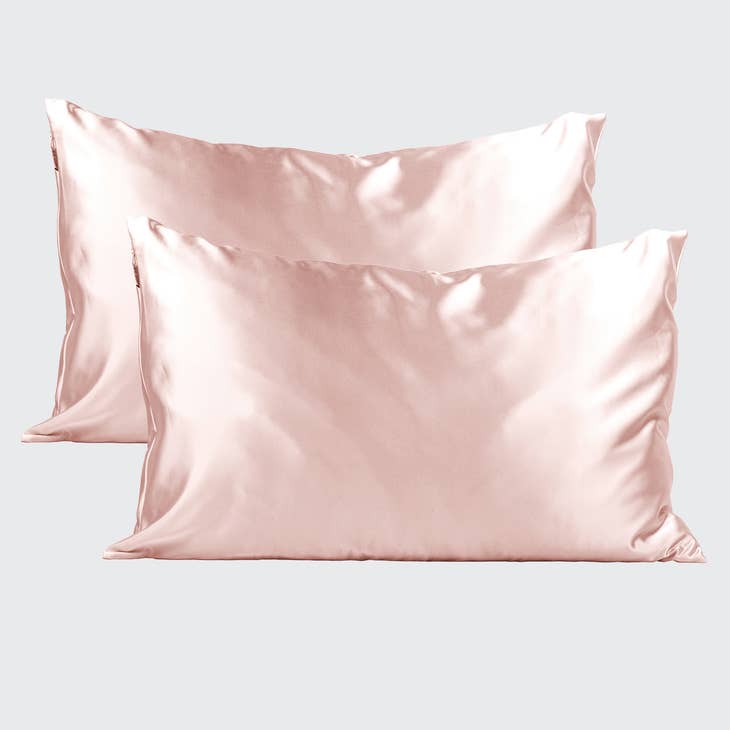 Holiday Satin Pillowcase 2pc Set - Blush by Wild Lark