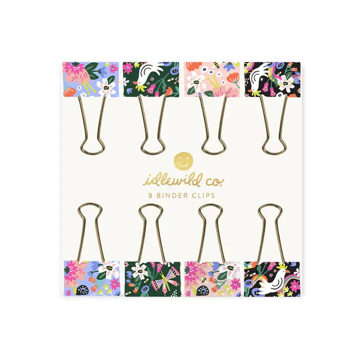 Floral Binder Clips by Wild Lark