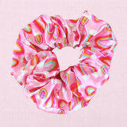 Satin Scrunchie- Retro Rainbows Pattern by Wild Lark