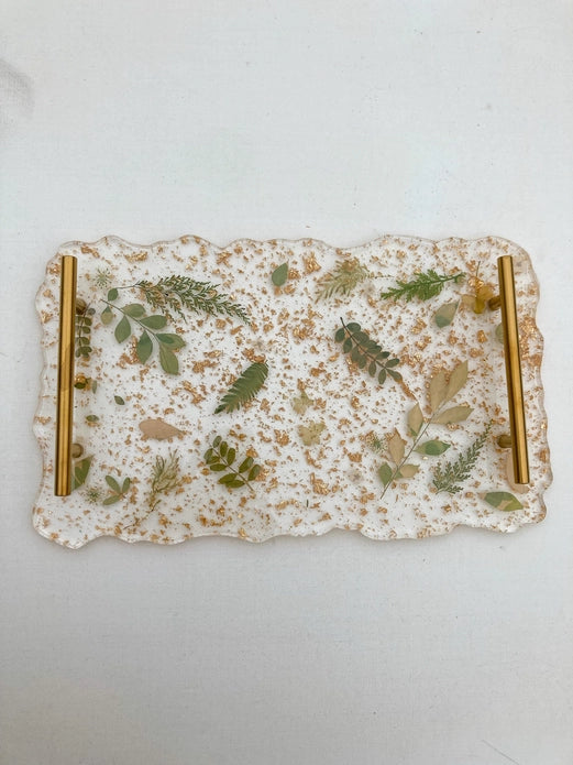 Pressed Flower Charcuterie Tray by Wild Lark