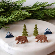 Winter Colorado Mountains Nature Studs by Wild Lark