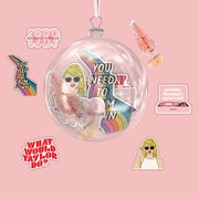Taylor Swift Sticker Gift Ornament by Wild Lark
