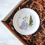 Pressed Flower & Botanical Ceramic Trinket Dish by Wild Lark