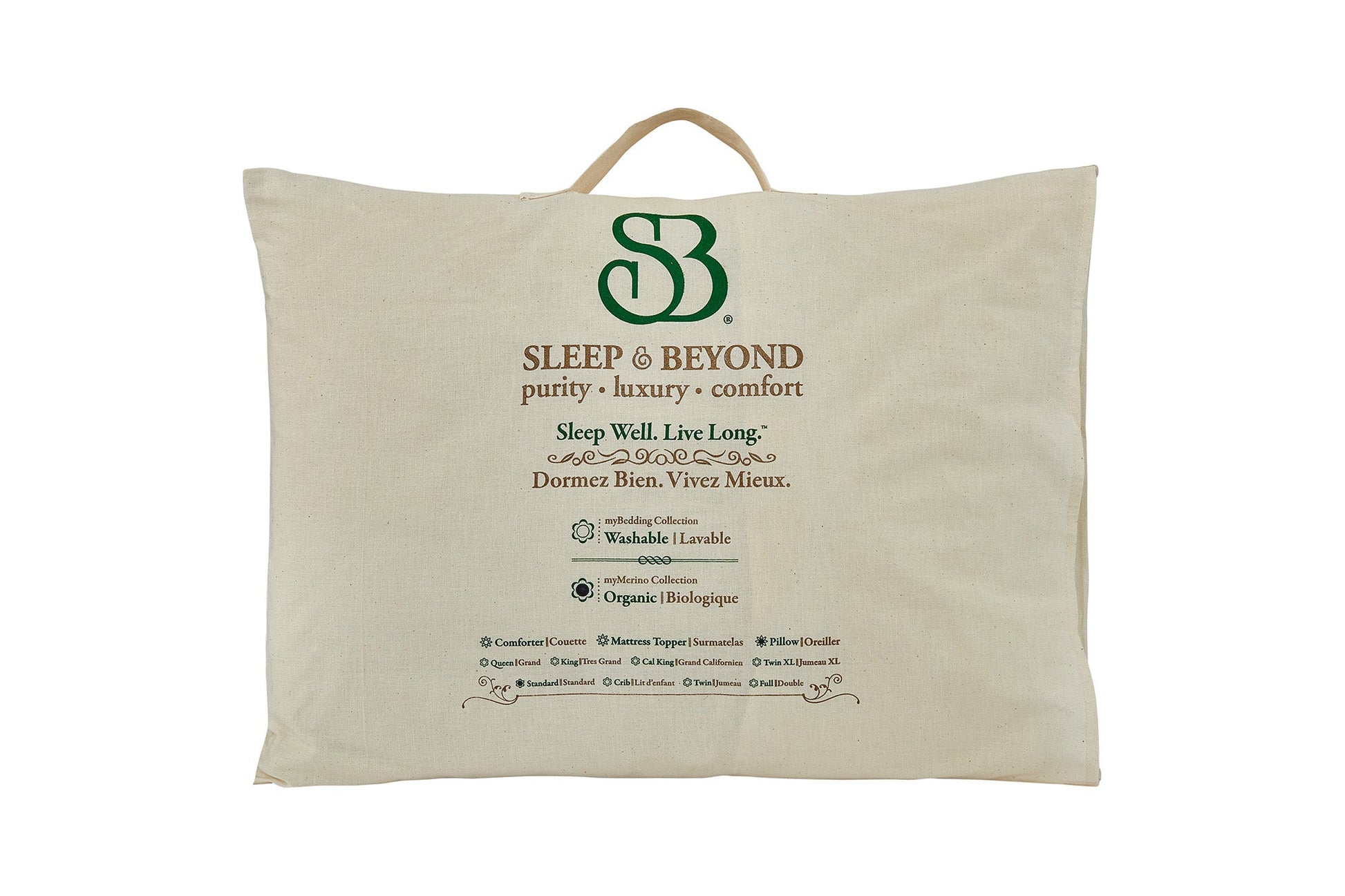 Sleep & Beyond Merino Wool Pillow by Natural Mattress Company