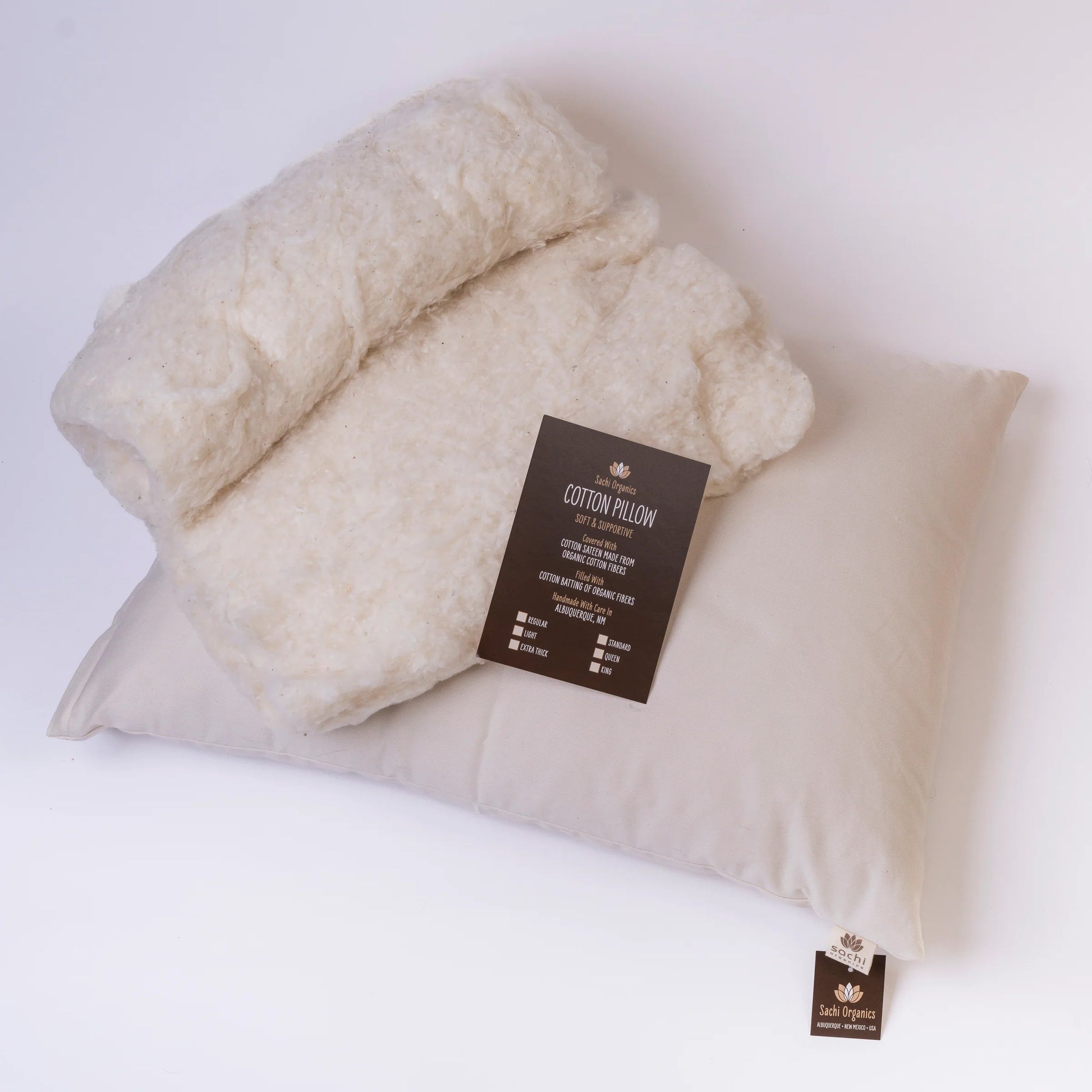 Sachi Organics Organic Cotton Pillow by Natural Mattress Company