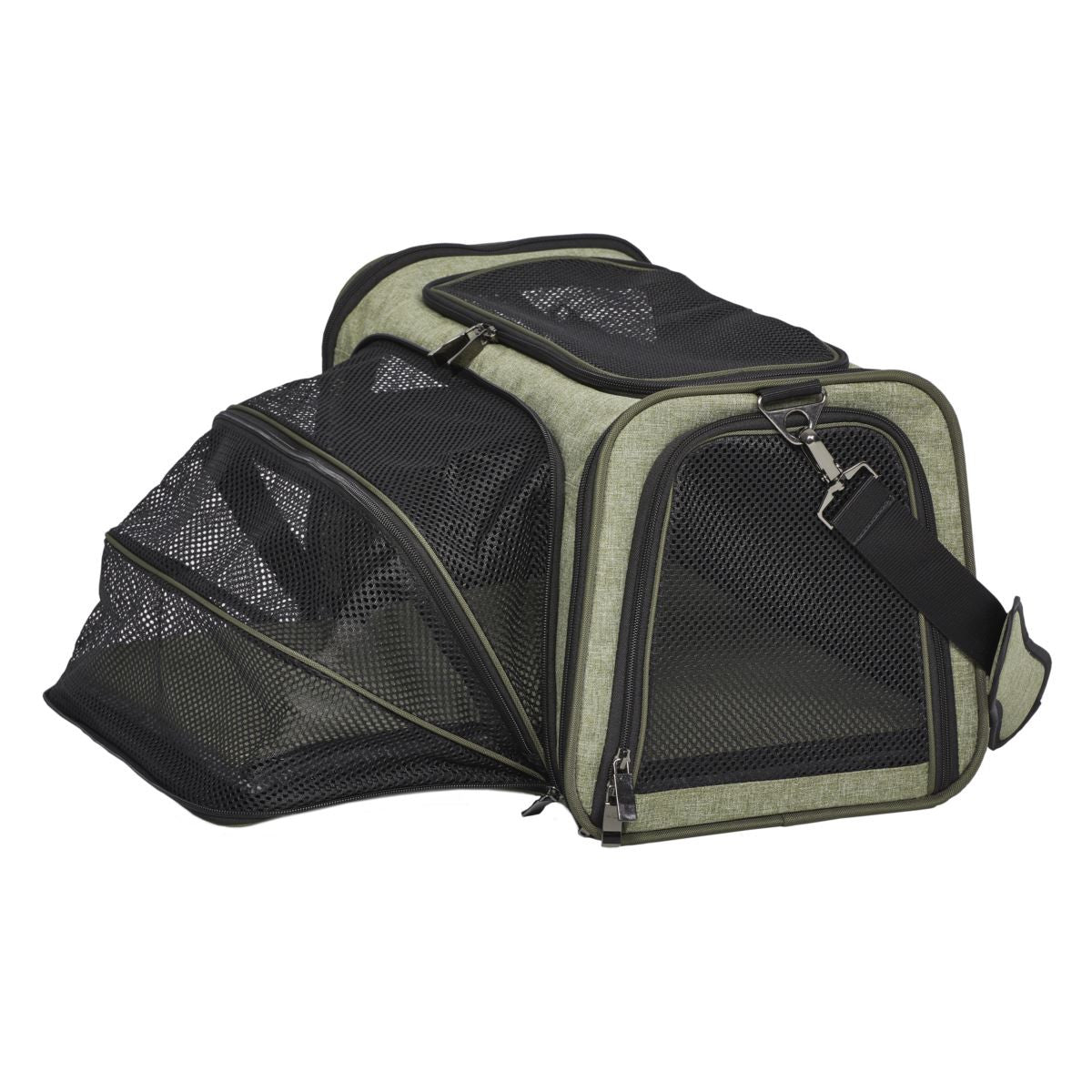 Midwest Duffy Pet Carrier Green Midium by Pet Food Warehouse