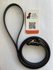 Waggle Woof & Wander Biothane Dog Slip Lead Black 1/2 6' by Pet Food Warehouse
