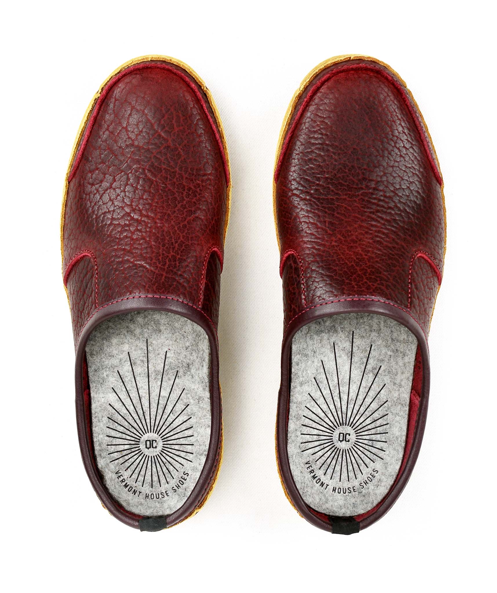 Vermont House Shoes®: Mule - Chili Bison by Queen City Footwear