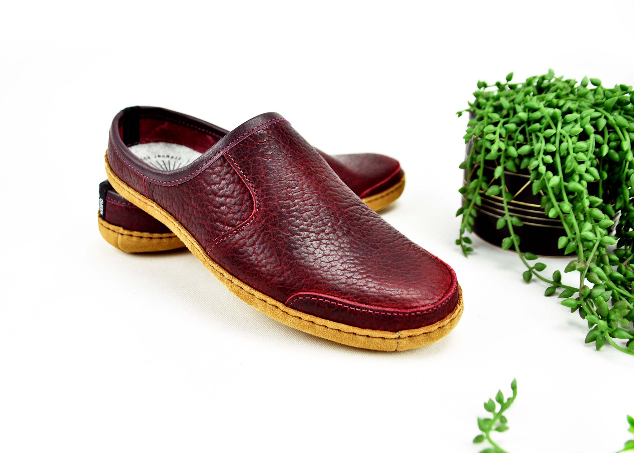 Vermont House Shoes®: Mule - Chili Bison by Queen City Footwear