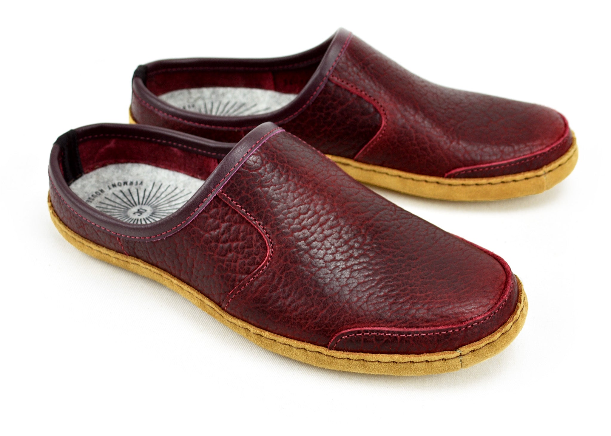 Vermont House Shoes®: Mule - Chili Bison by Queen City Footwear