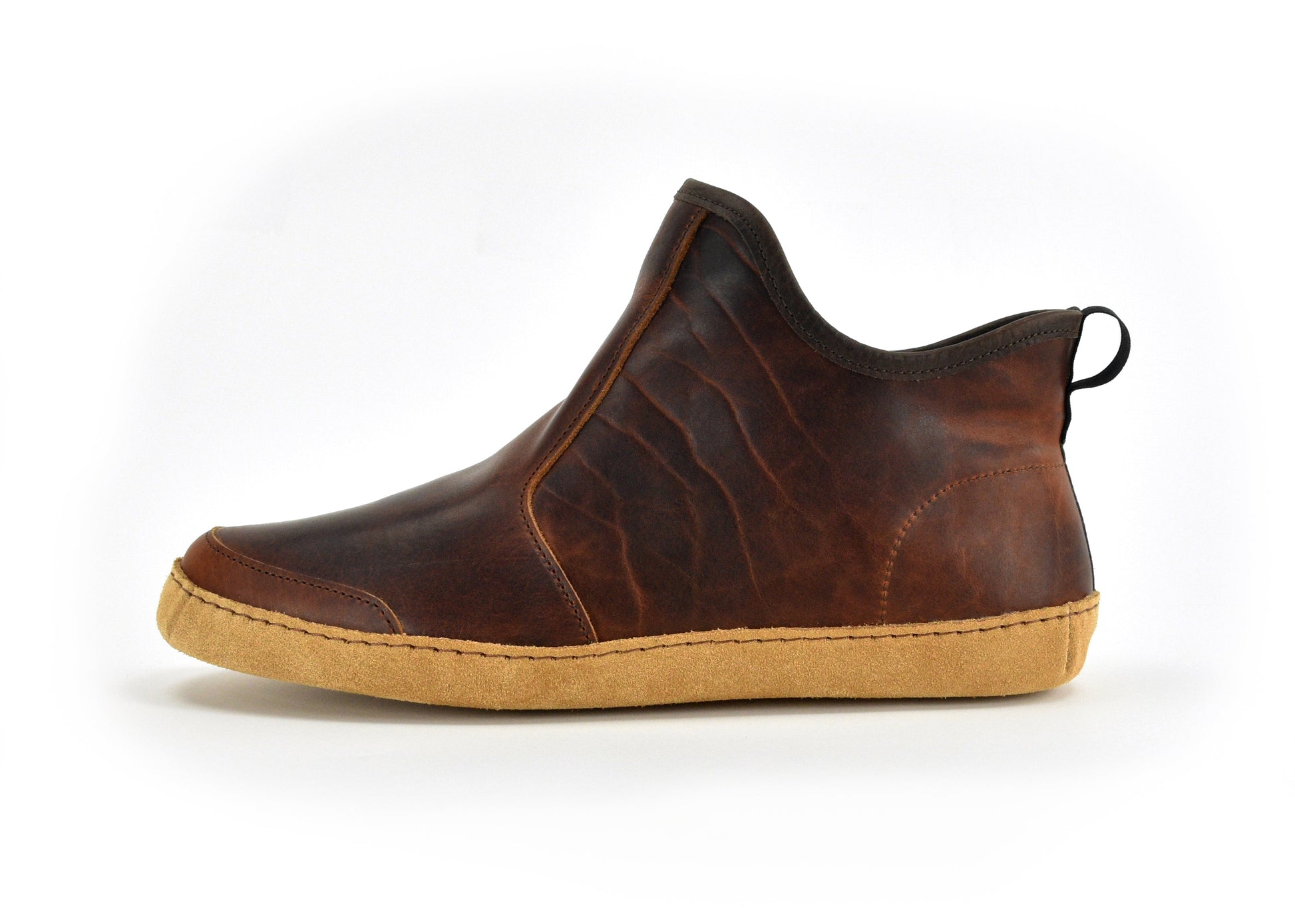 Vermont House Shoes®: Hi-Top - Tobacco Bison by Queen City Footwear