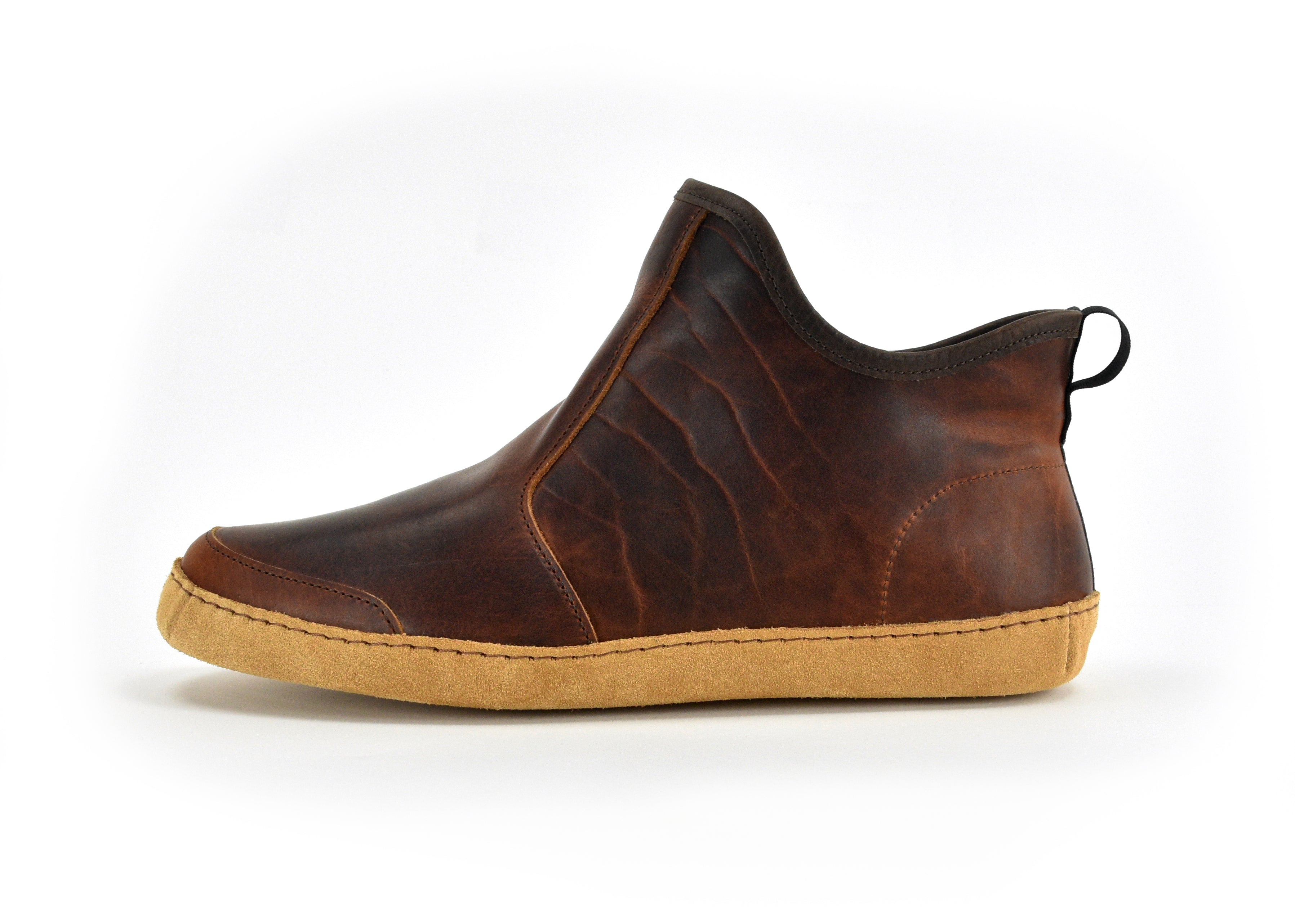 Vermont House Shoes®: Hi-Top - Tobacco Bison by Queen City Footwear