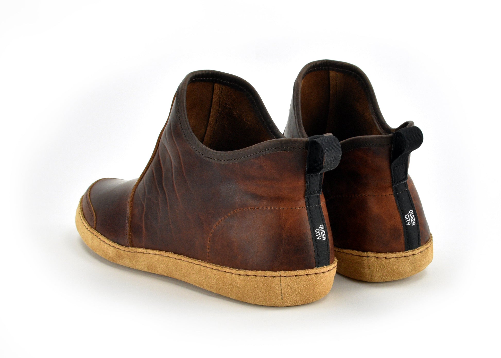 Vermont House Shoes®: Hi-Top - Tobacco Bison by Queen City Footwear