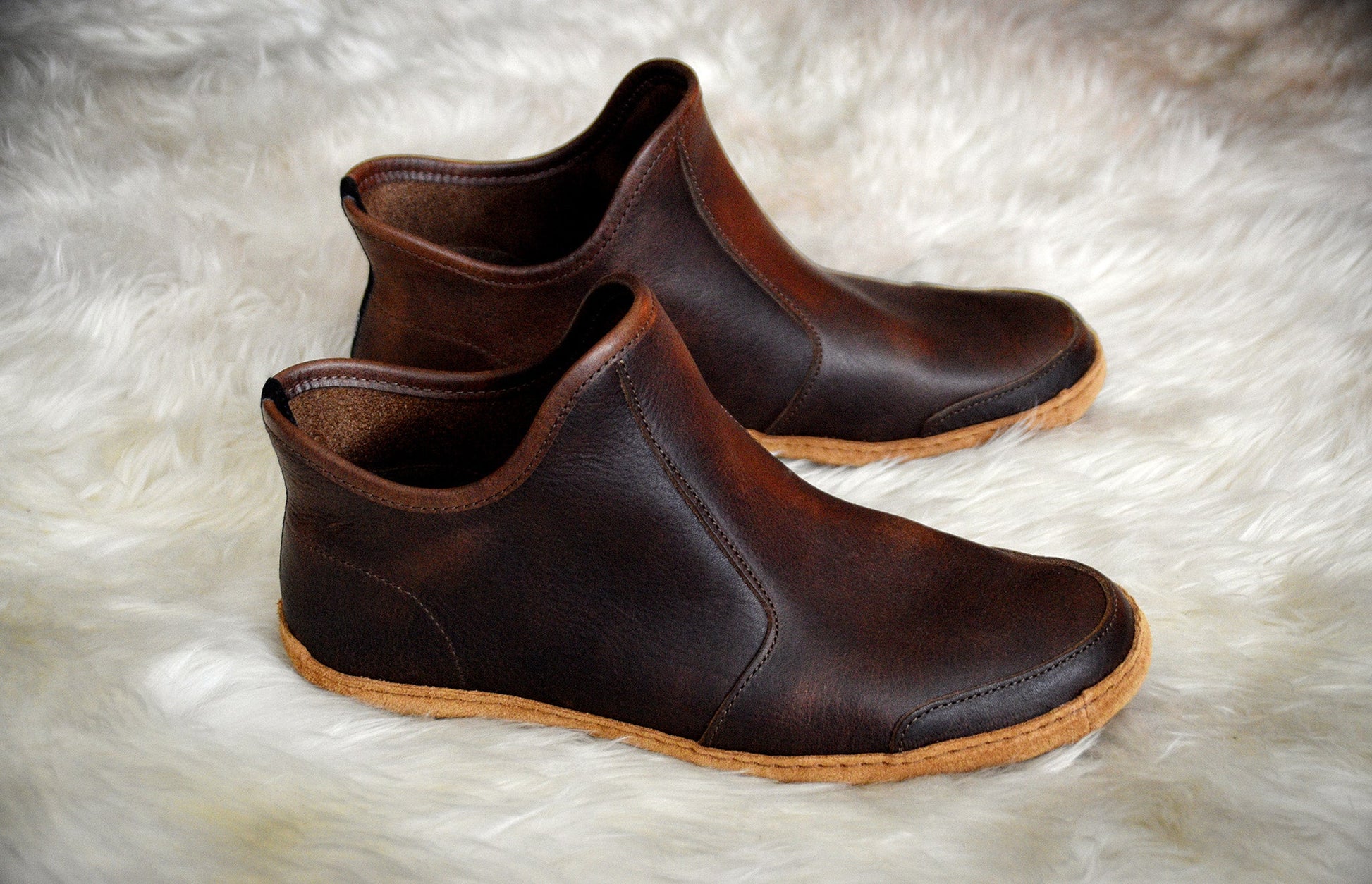 Vermont House Shoes®: Hi-Top - Chocolate by Queen City Footwear