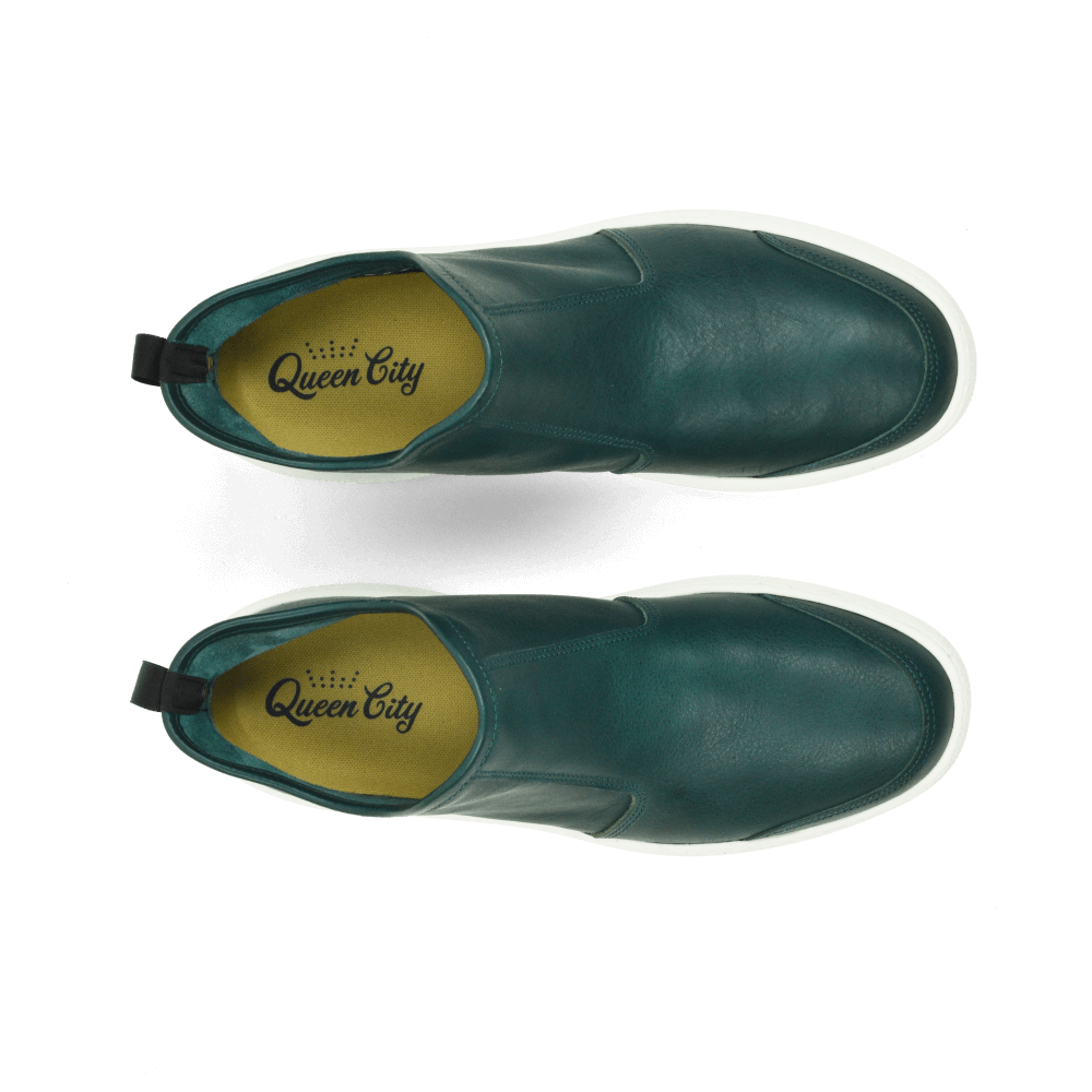 Elmore Hi - Turquoise Veg-Tan by Queen City Footwear