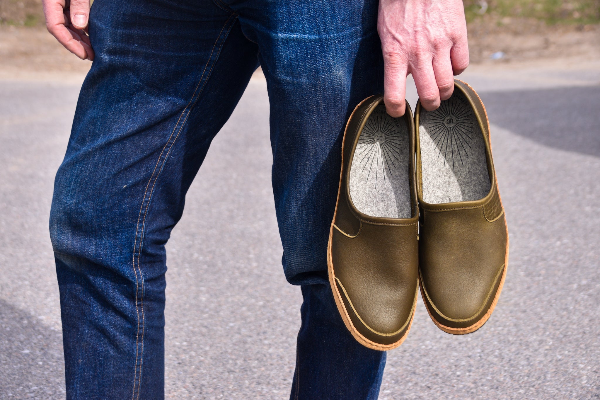 Vermont House Shoes®: Loafer - Olive by Queen City Footwear