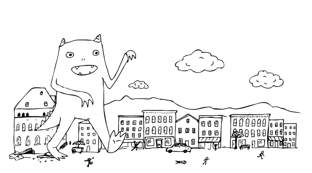 Premium Tee Church Street Monster by Queen City Footwear