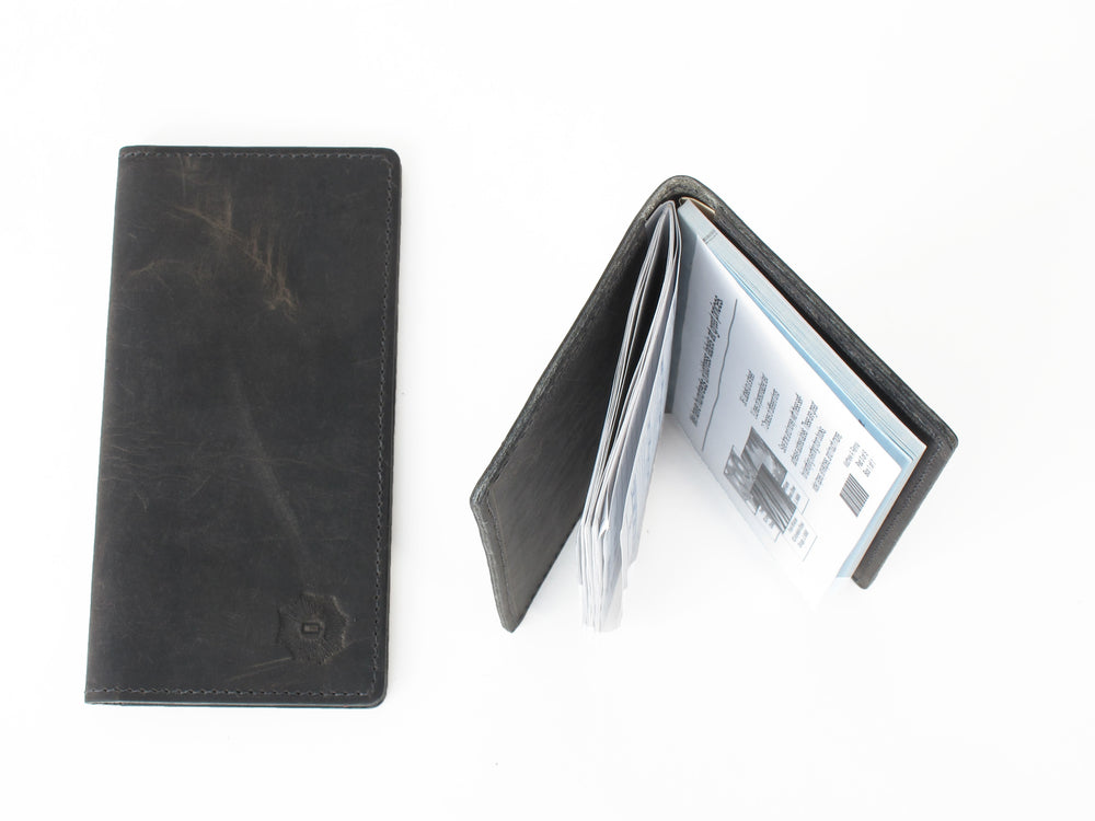 Leather Checkbook Cover by Queen City Footwear