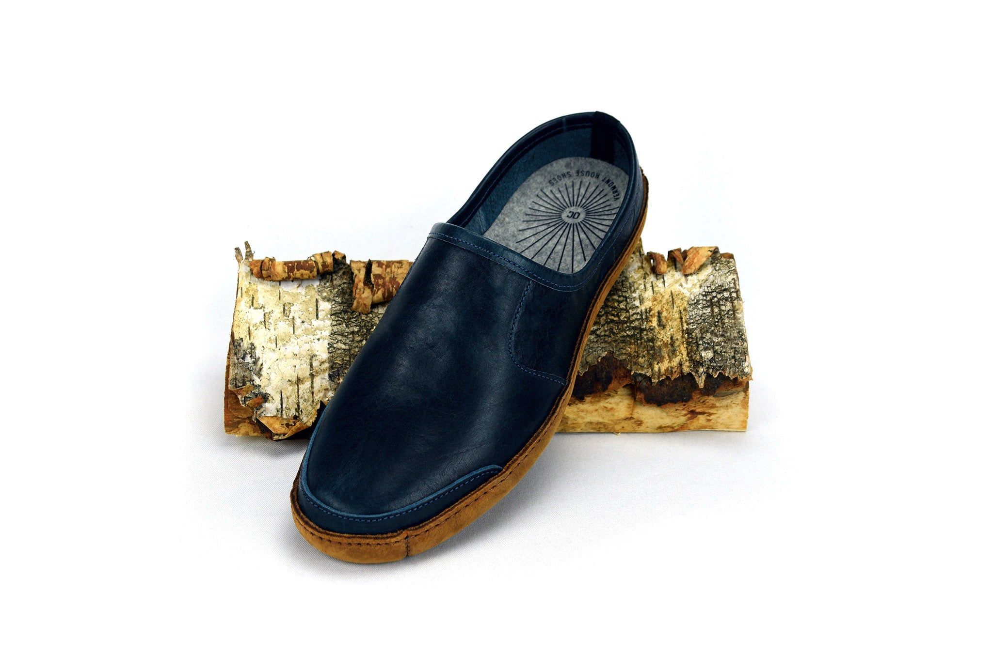 Vermont House Shoes®: Mule - Indigo Bison by Queen City Footwear