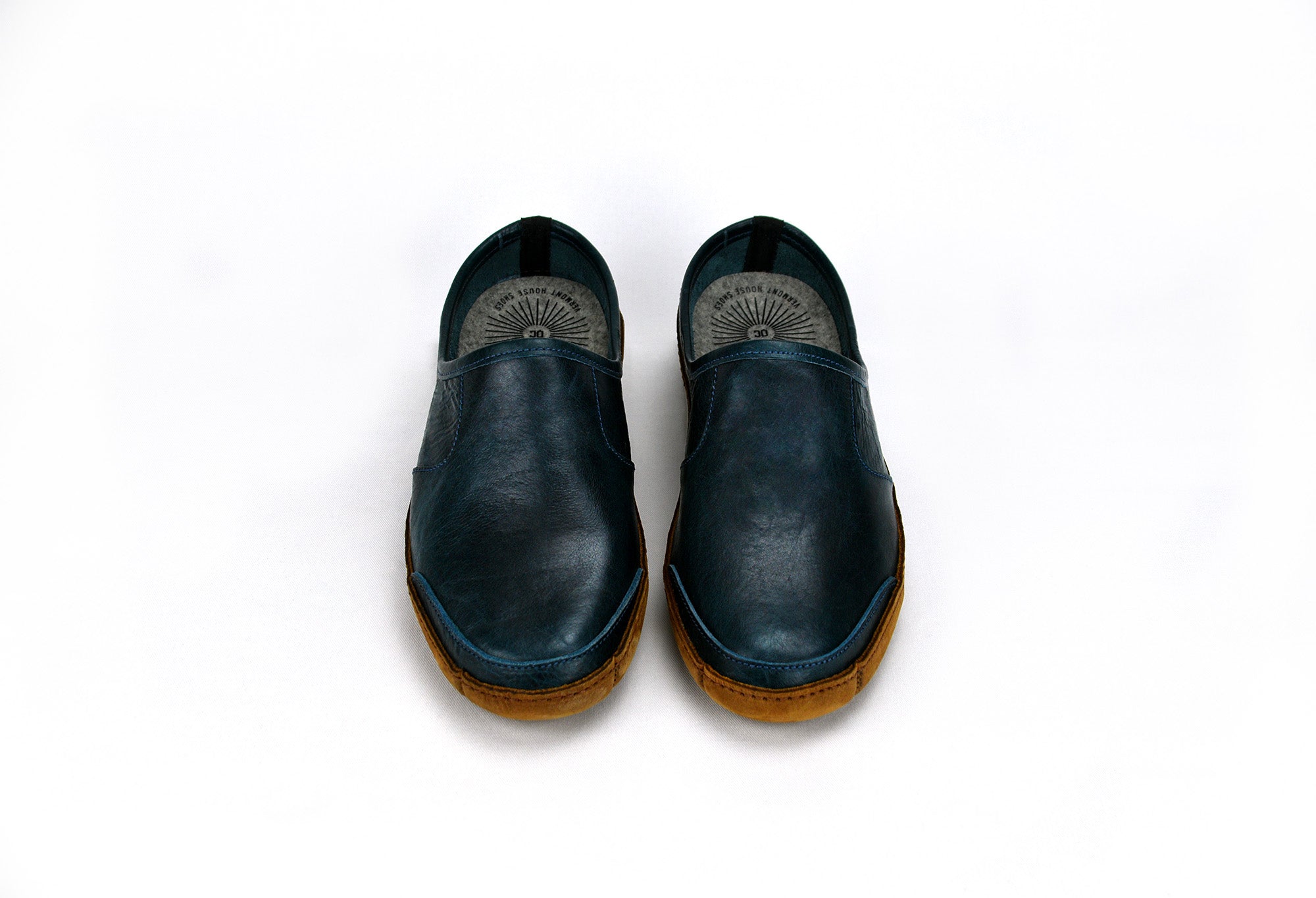 Vermont House Shoes®: Mule - Indigo Bison by Queen City Footwear