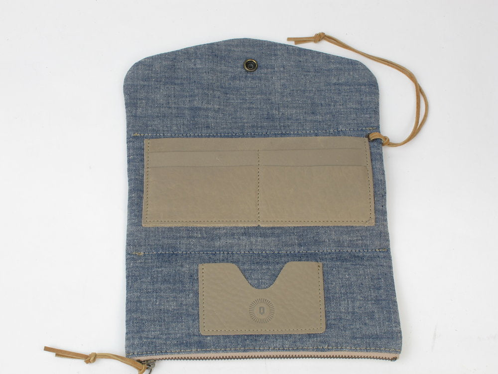 Women's Leather Trifold Clutch Wallet by Queen City Footwear