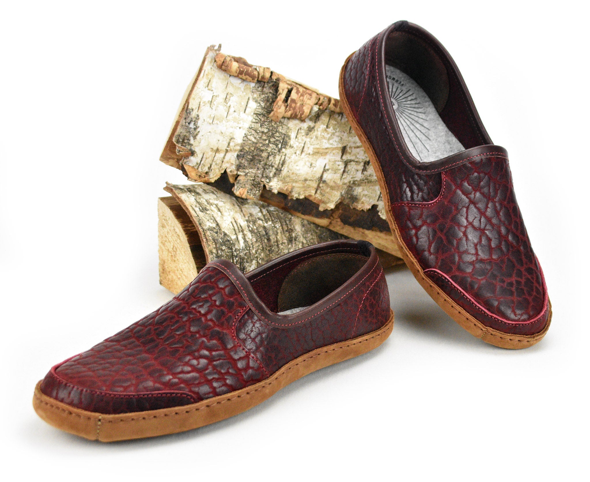 Vermont House Shoes®: Loafer - Chili Bison by Queen City Footwear