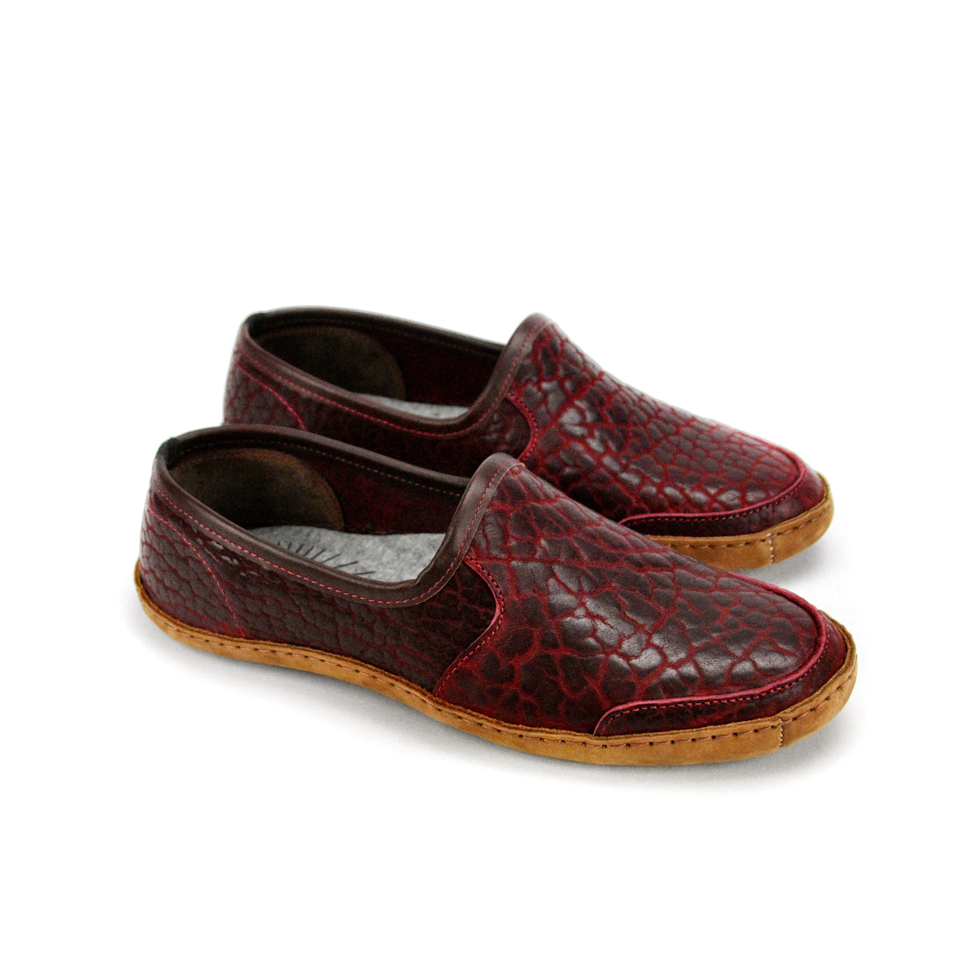 Vermont House Shoes®: Loafer - Chili Bison by Queen City Footwear