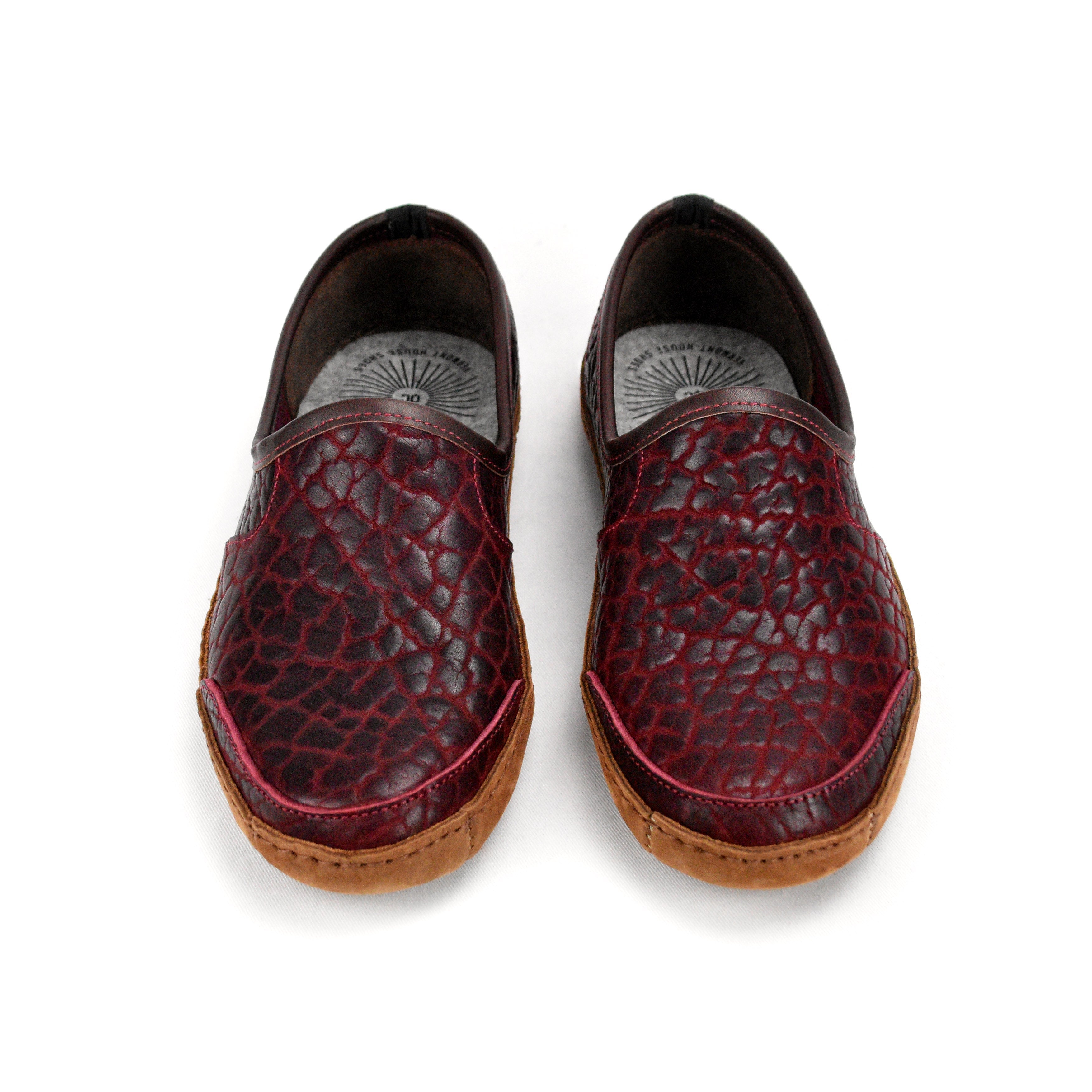 Vermont House Shoes®: Loafer - Chili Bison by Queen City Footwear
