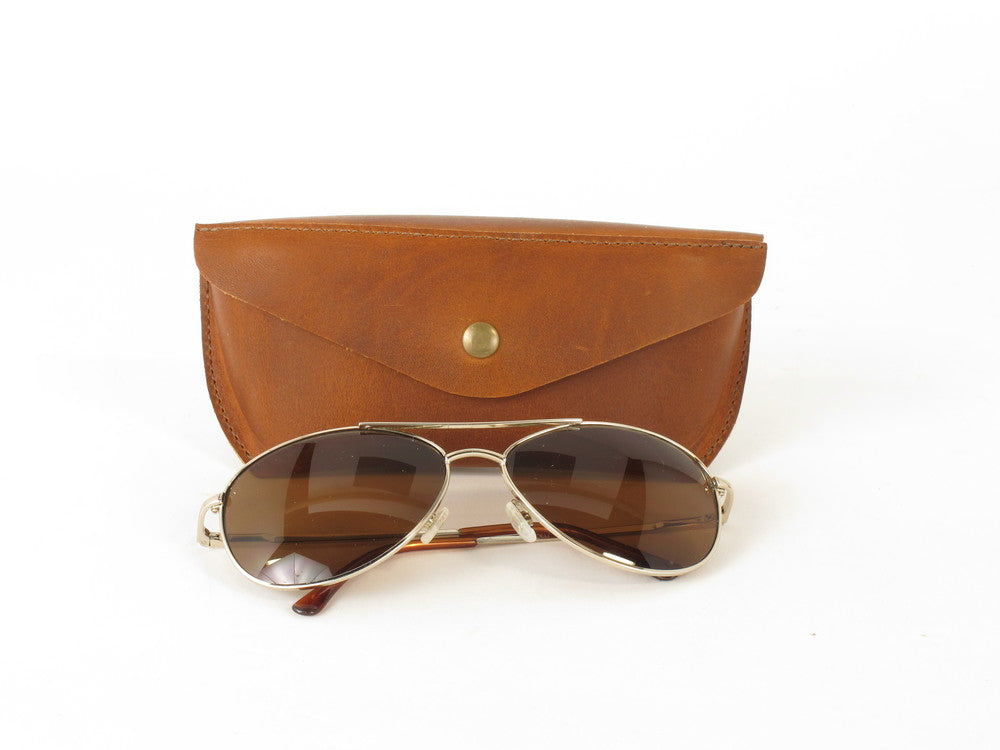 Leather Sunglasses Case by Queen City Footwear