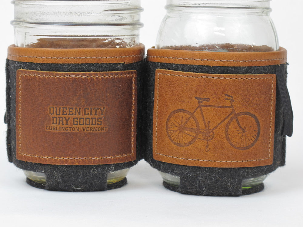Felt Leather Ball Jar Jacket by Queen City Footwear