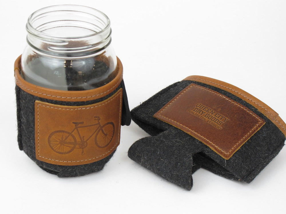 Felt Leather Ball Jar Jacket by Queen City Footwear