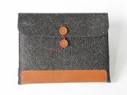 Felt &amp; Leather iPad Sleeve by Queen City Footwear