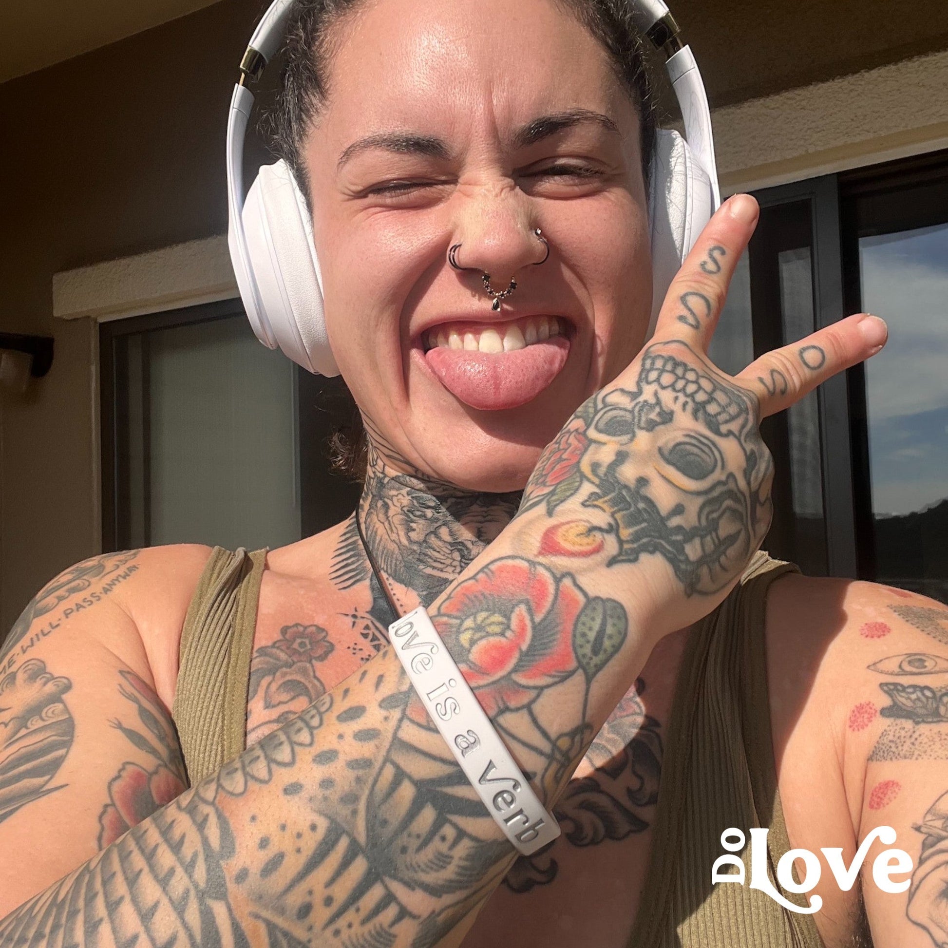 Love is a Verb Wristband by Do Love Collective