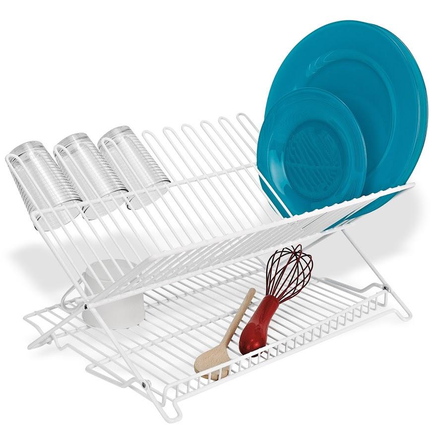 Dish Rack - Folding White by Homeportonline