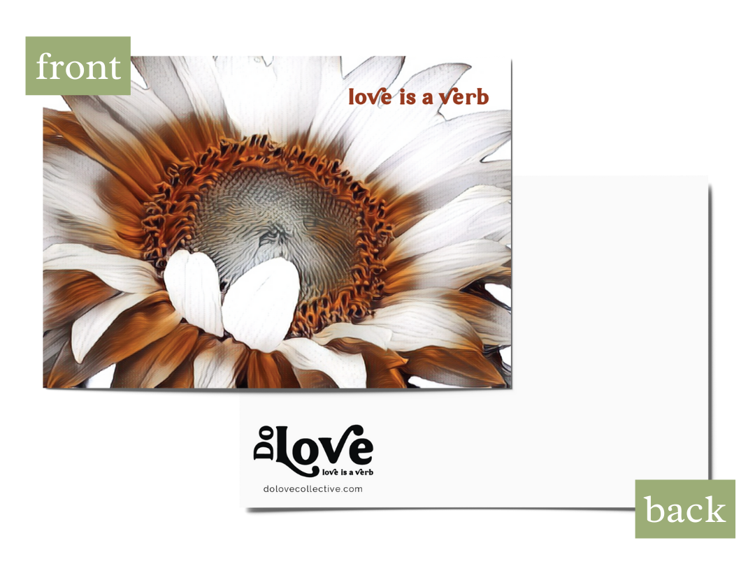 "Love is a Verb" Postcards by Do Love Collective