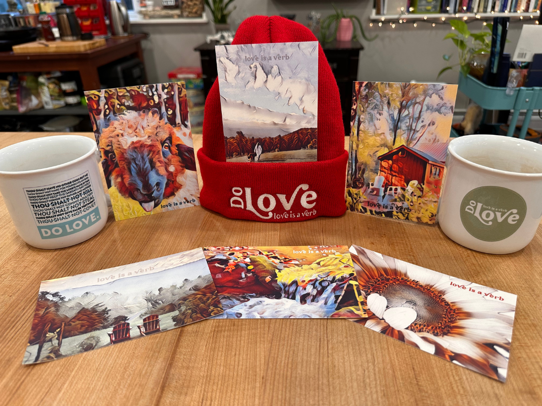 "Love is a Verb" Postcards by Do Love Collective