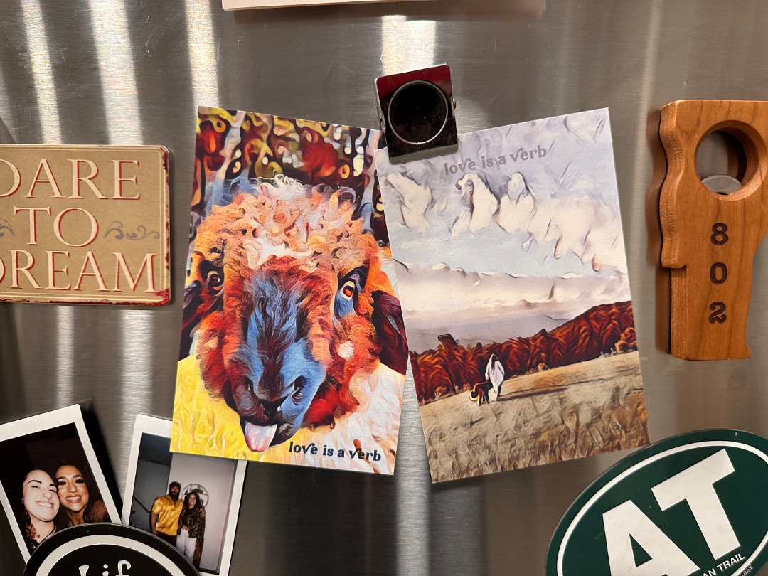 "Love is a Verb" Postcards by Do Love Collective