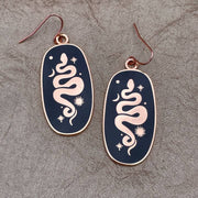 Snake Charm Enamel Earrings