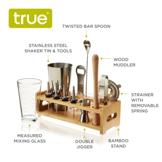 Barware Set - 14 Piece Mixologist by True Brands by Homeportonline