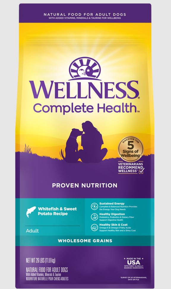 Wellness Complete Health Adult Whitefish & Sweet Potato 26lb by Pet Food Warehouse