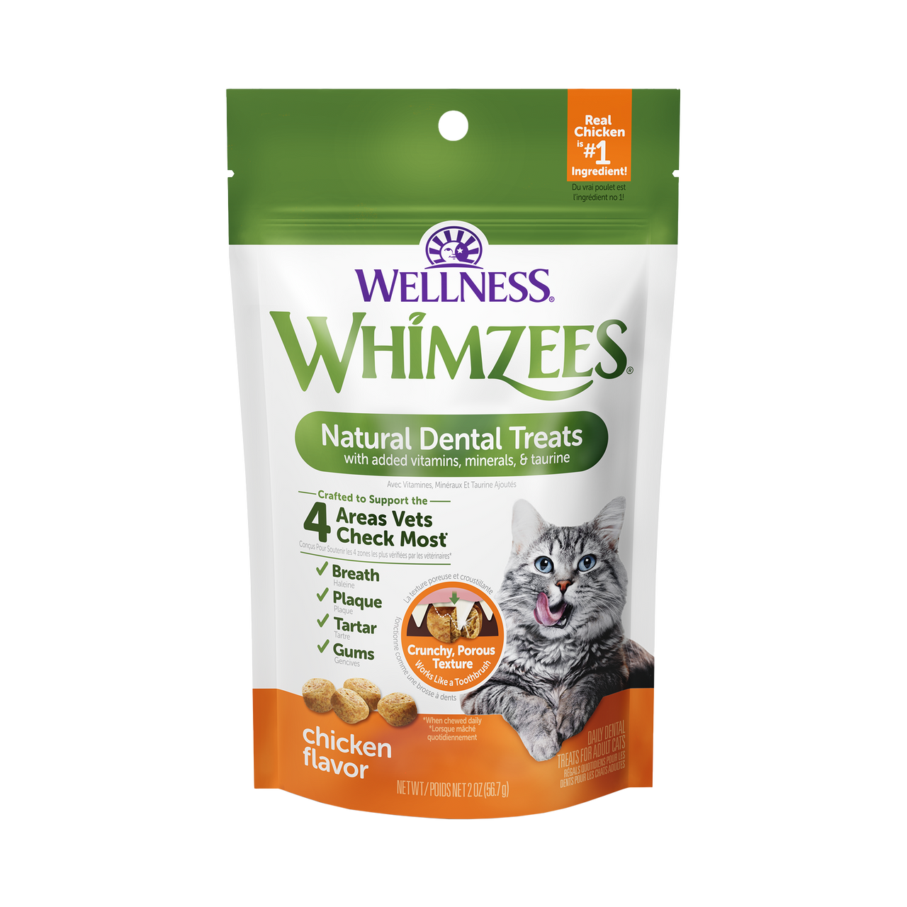 Whimzees Cat Dental Treats Chicken 2oz by Pet Food Warehouse
