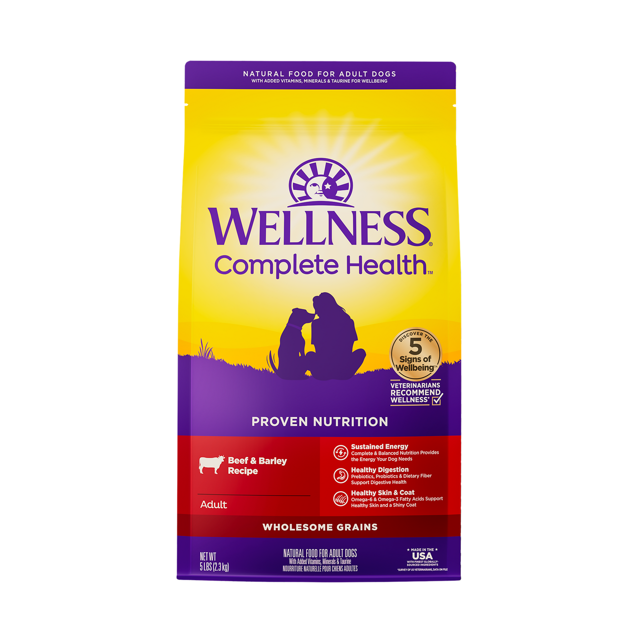Wellness Complete Health Adult Beef & Barley 5lb by Pet Food Warehouse