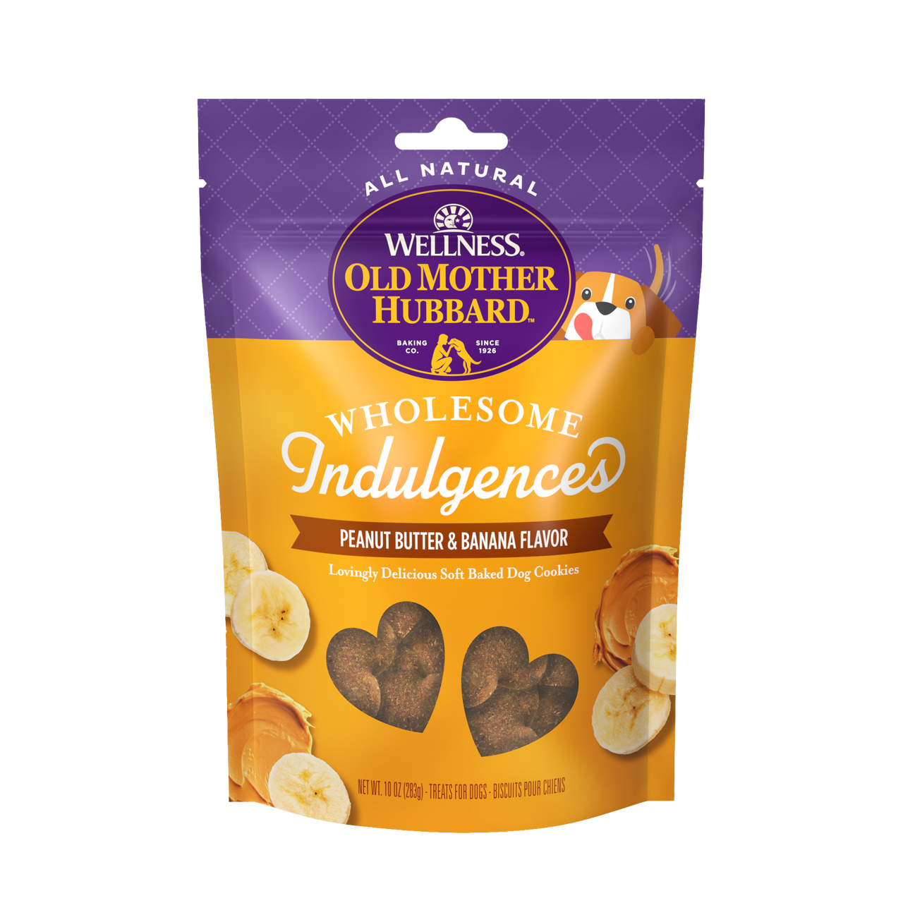 Old Mother Hubbard Wholesome Indulgences Peanut Butter & Banana 10oz by Pet Food Warehouse