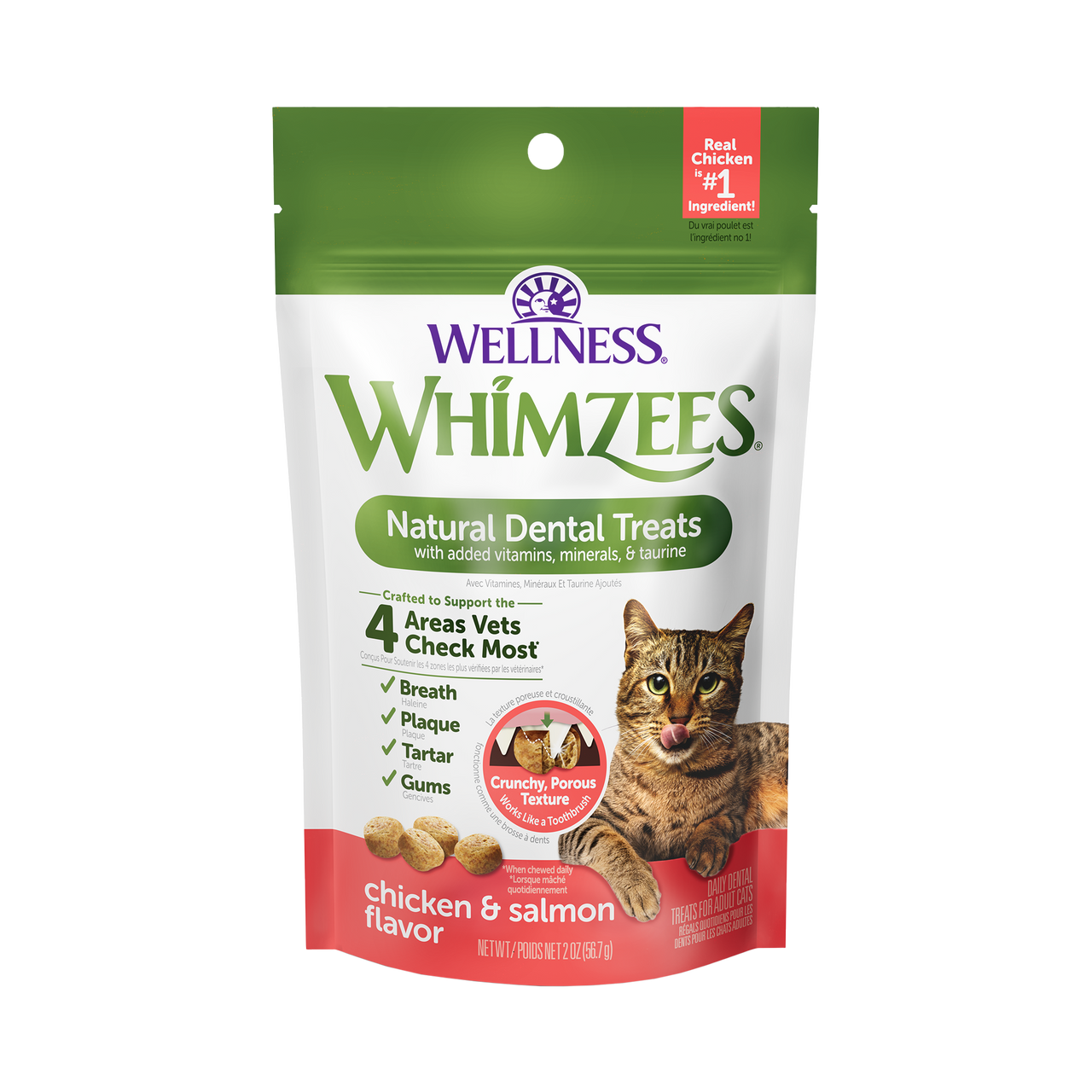 Whimzees Cat Dental Treats Chicken & Salmon 2oz by Pet Food Warehouse