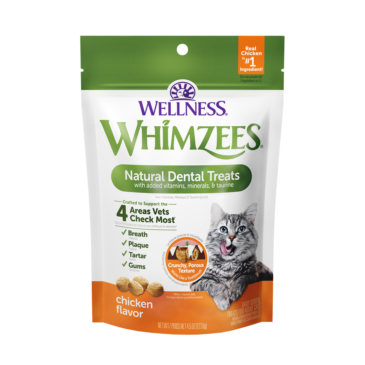 Whimzees Cat Dental Treats Chicken 4.5oz by Pet Food Warehouse