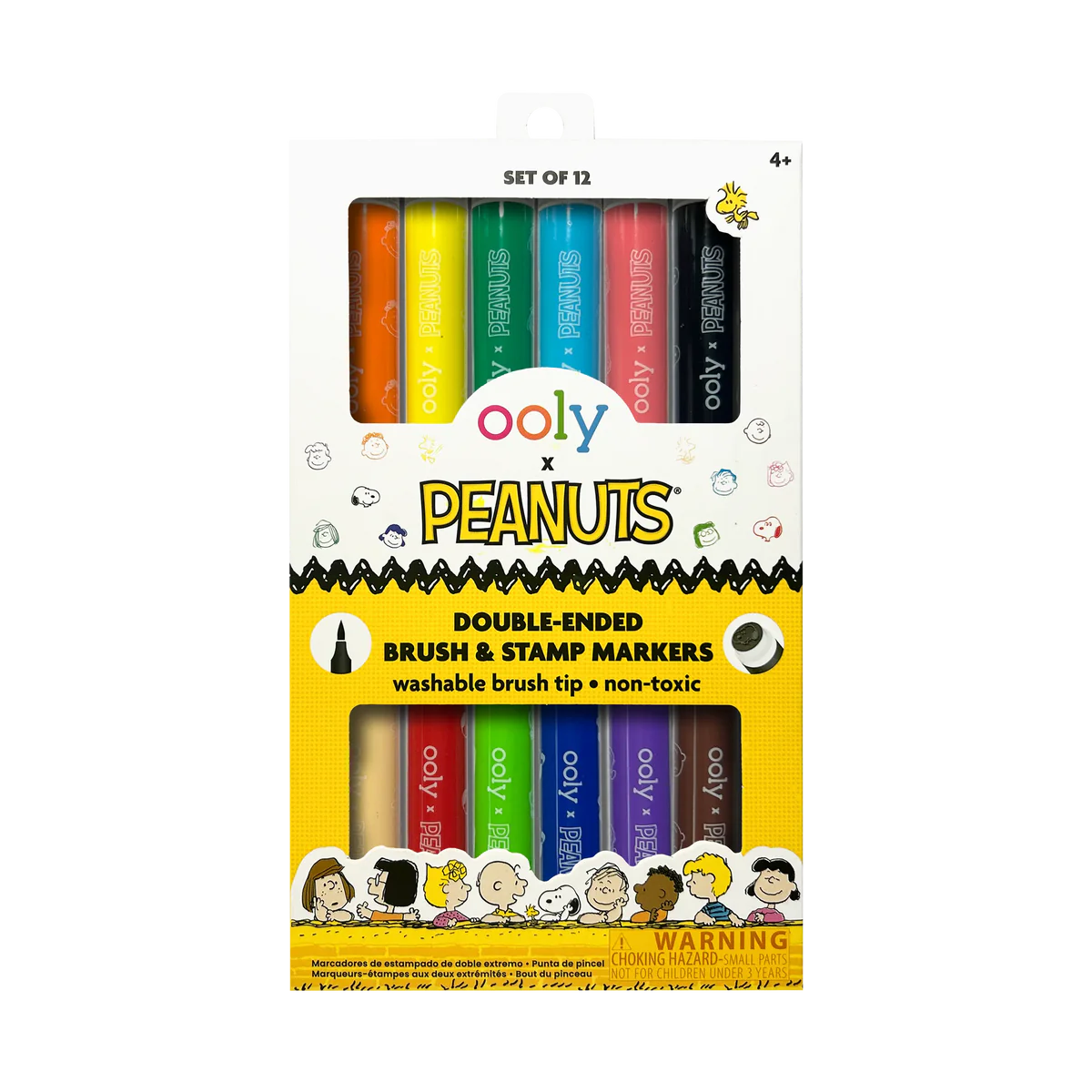 Ooly x Peanuts Double Ended Brush & Stamp Markers by Homeportonline