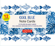 Cool Blue Note Cards - 12 Cards In 6 Designs With