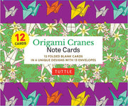 Origami Cranes Note Cards- 12 Cards In 6 Designs W