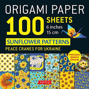 Origami Paper 100 Sheets Sunflower Patterns 6 15 c